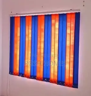 Blue Vertical Window Blinds