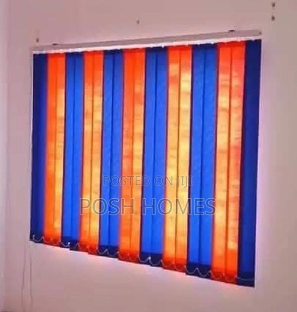 Blue Vertical Window Blinds