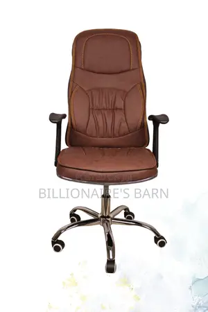 Office Chair Brown Ergonomic Office Pu Leather