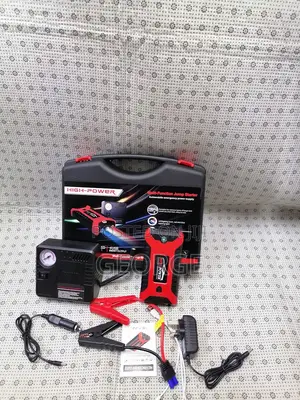 ~!Jump Starter Kit and Power Bank With Inflator Air Compress