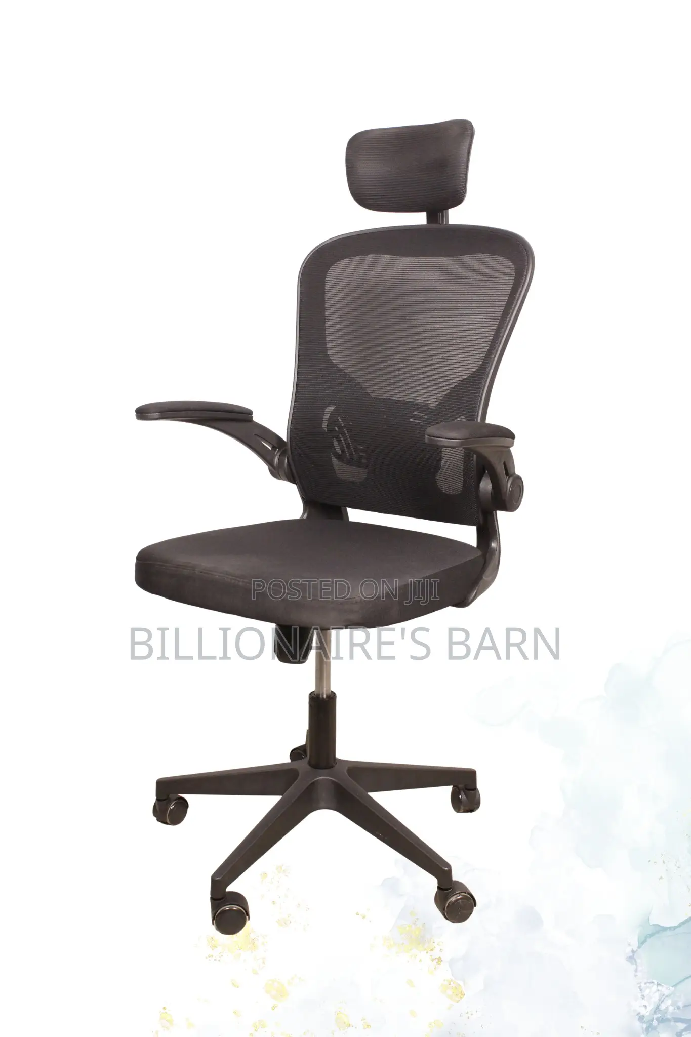 Office Chair;Gray Stravon High Back Chair Adjustable Headres