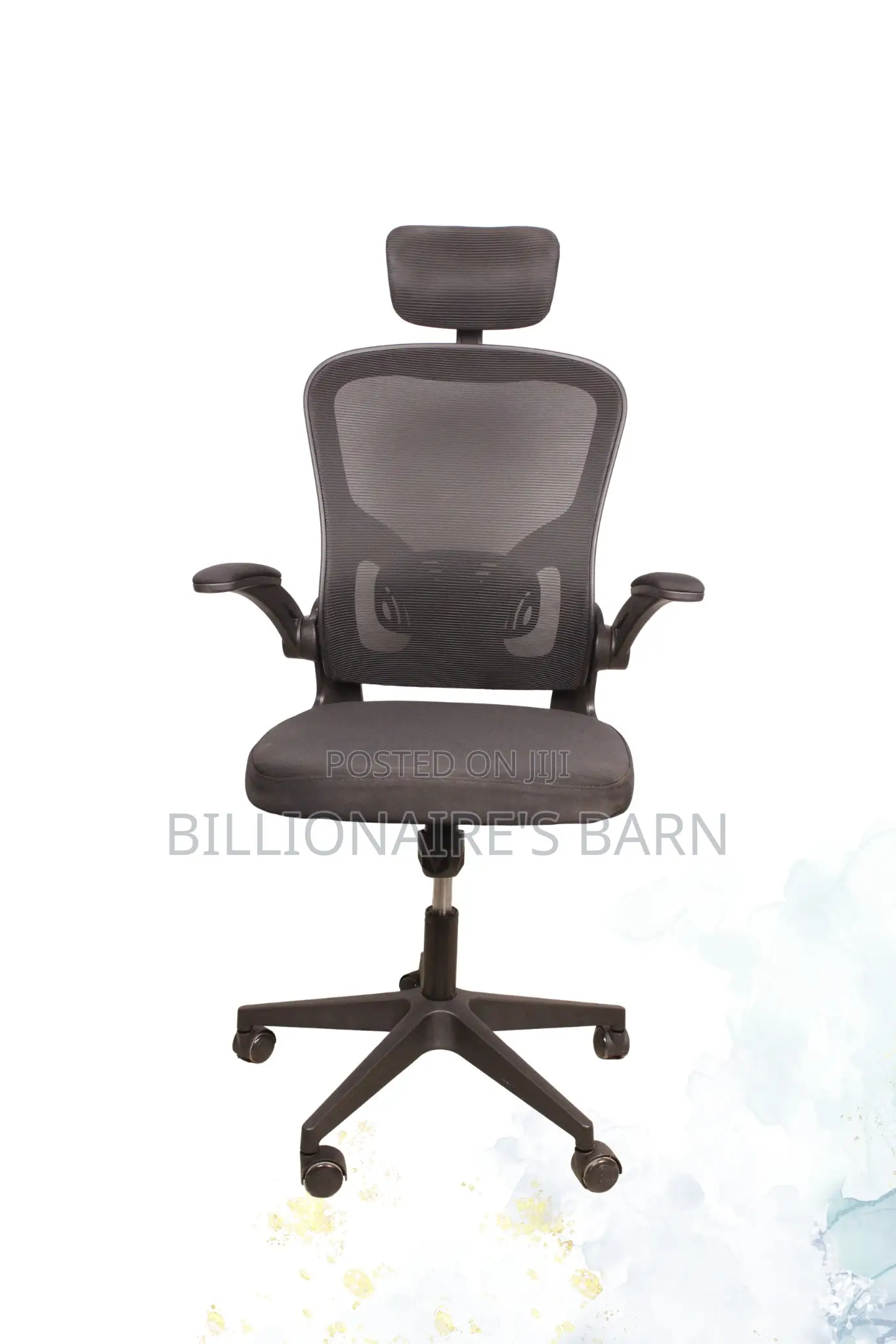 Office Chair;Gray Stravon High Back Chair Adjustable Headres