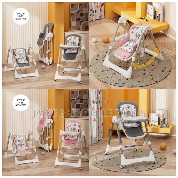 5-in-1 Baby Swing With High Chair - main view