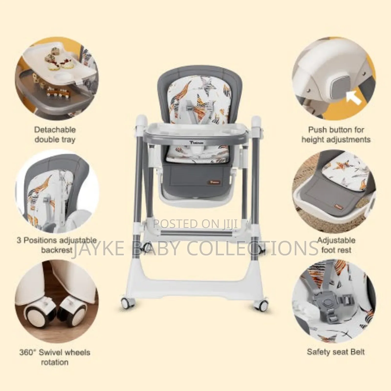5-in-1 Baby Swing With High Chair