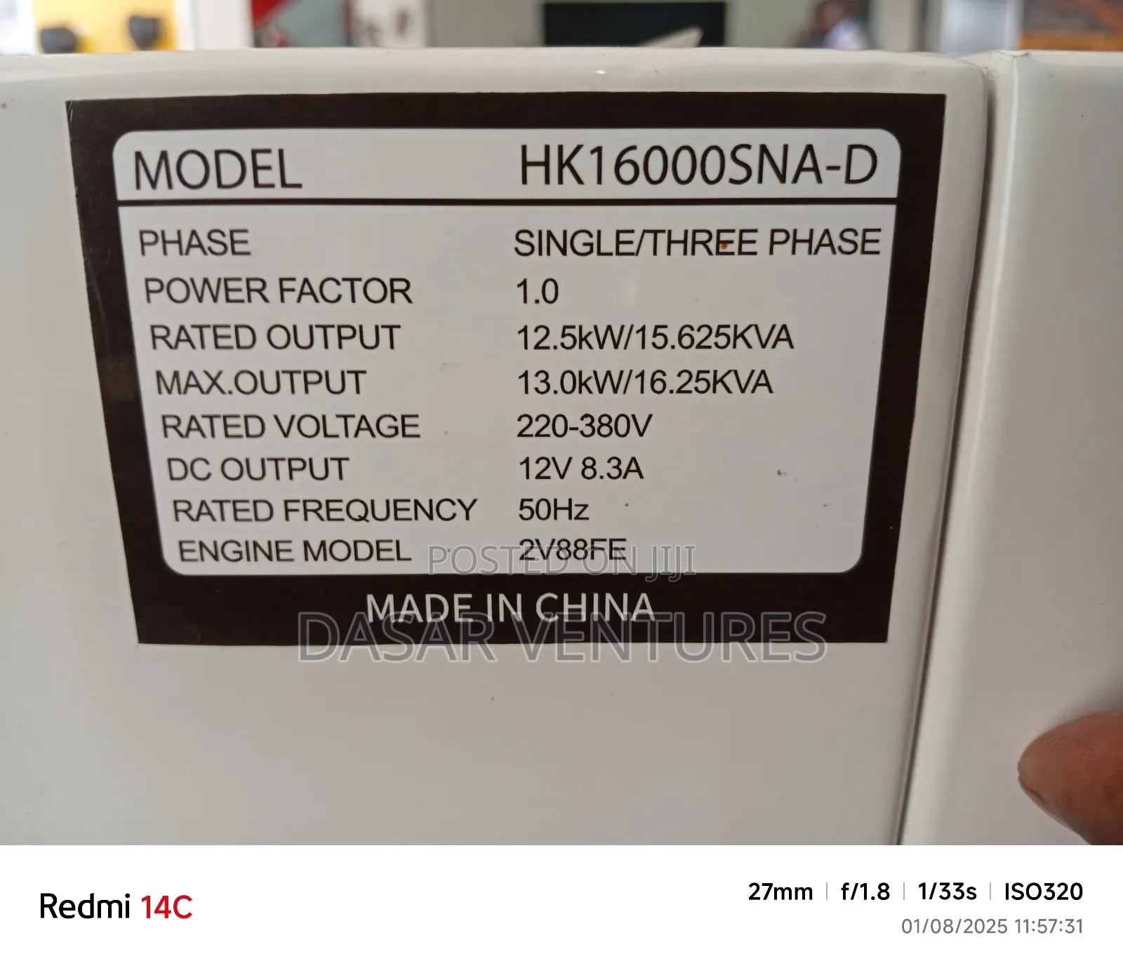 Generator 16kva Brand New - Hisaki