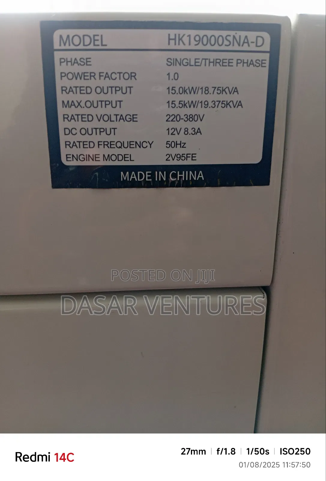Generator 18kva Hisaki - Hk-19000sn-D