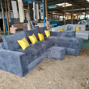Affordable Luxury 6 Seater L Seat With a Puff