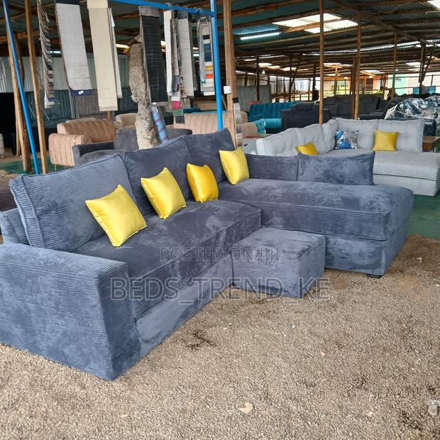 Affordable Luxury 6 Seater L Seat With a Puff
