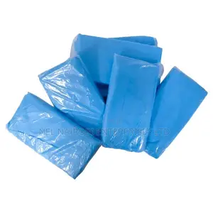 Long Sleeve Cpe Protection Aprons With Thumb Hook (Blue)