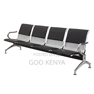 Office Chair ; 4-Link Padded Office Waiting Bench