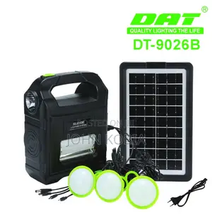 Dat Dt-9026b Solar Home Lighting System With Led Bulbs