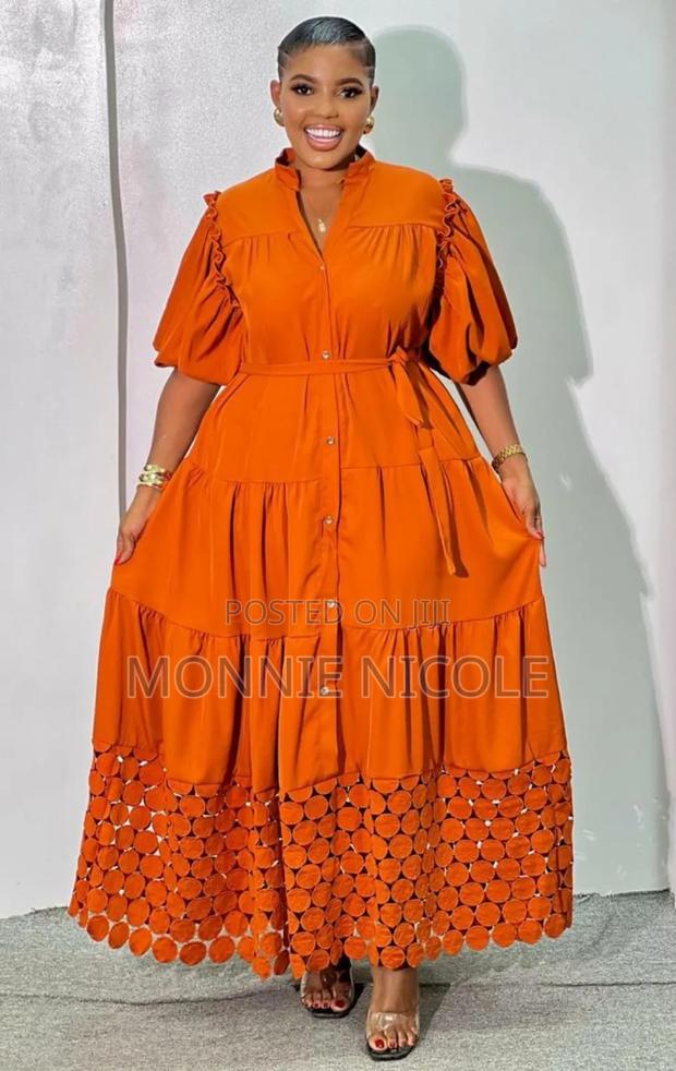 High Quality Classy Orange Dress - main view