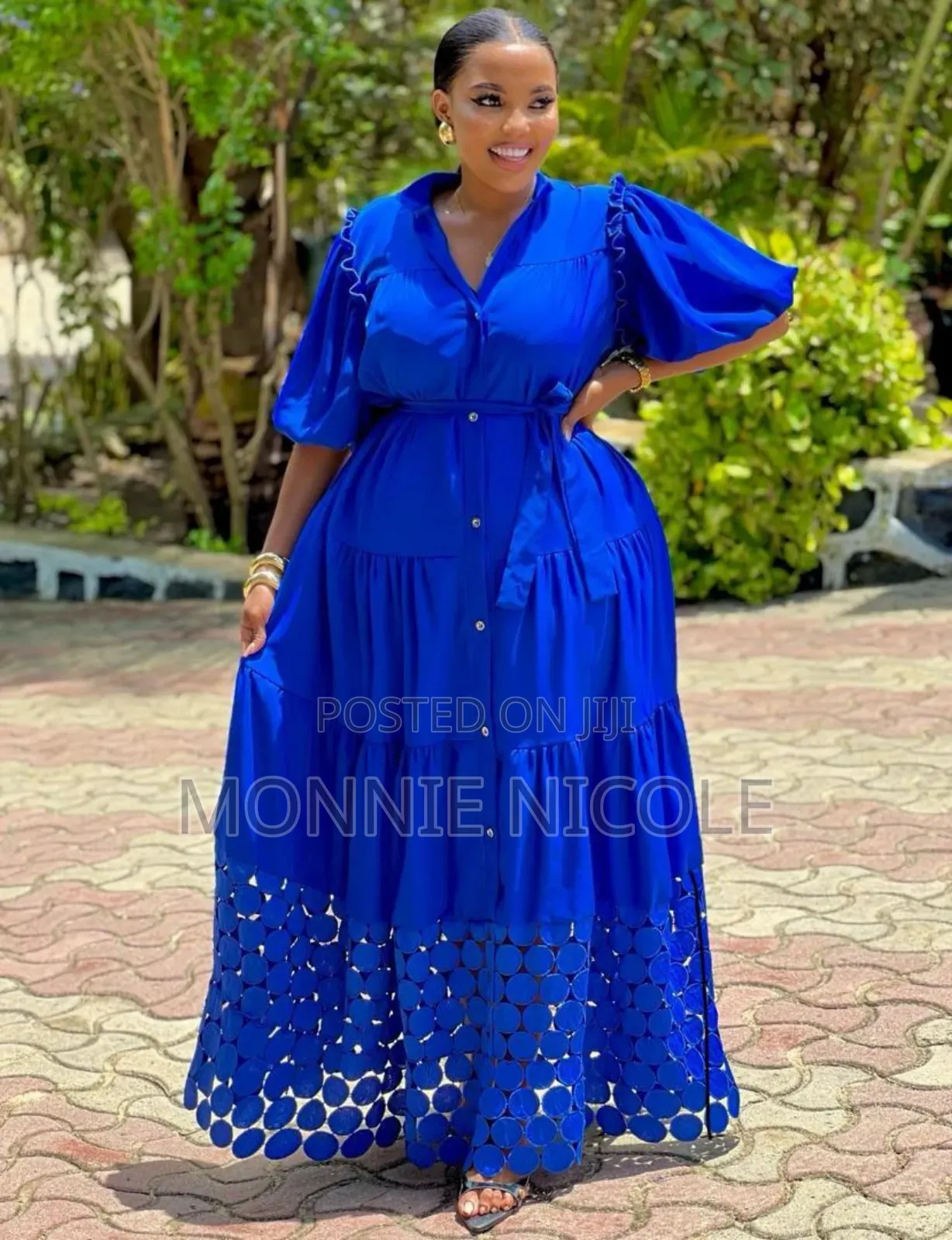 Elegant High Quality Royal Blue Maxi Dress