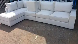White Royal 7 Seater L Seat With a Puff