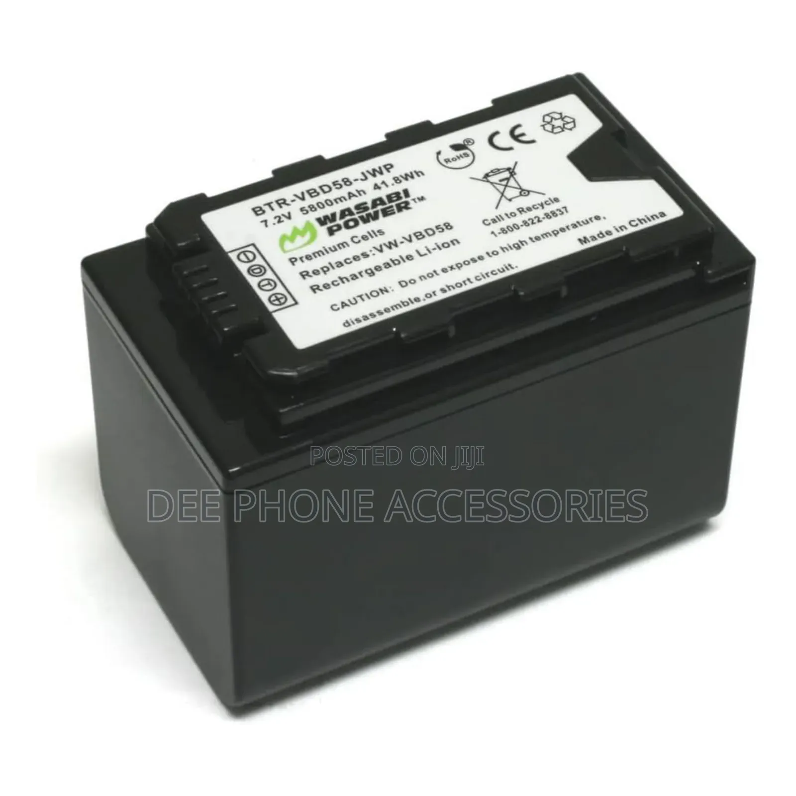 Panasonic Vw Vdb58 Digital Camera Battery