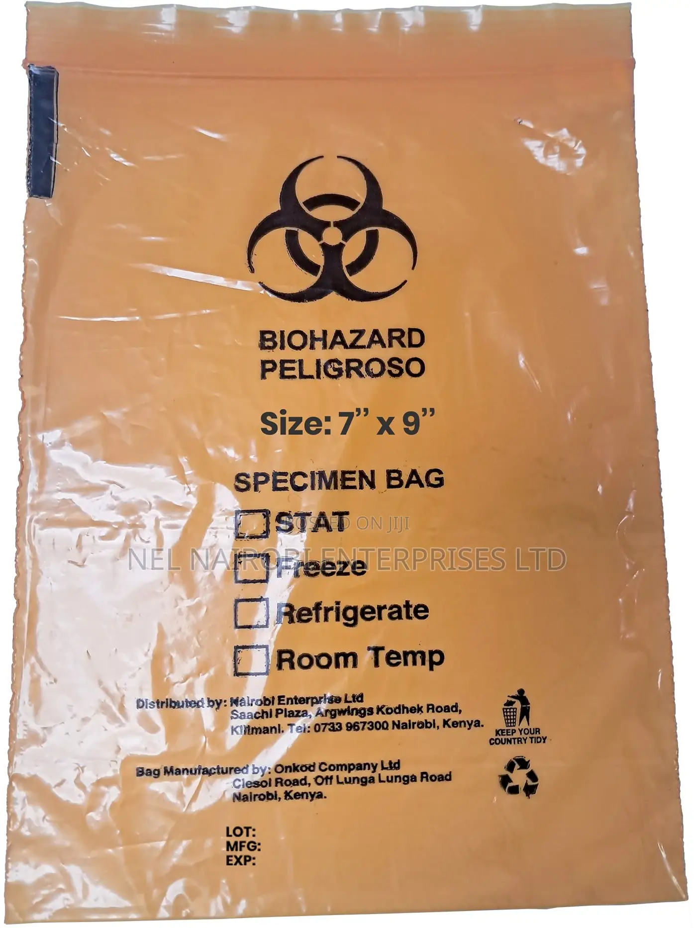 Biohazard Specimen Bag (Kangaroo Pocket) 6'' X 9'' (50's)