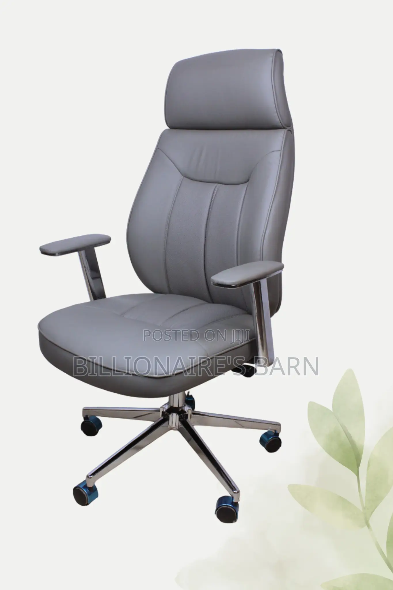 Office; Ideal Furniture Leather High Back Chair