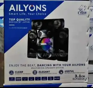 Ailyons Elp3611k 3.1ch Multimedia Speaker System Subwoofer
