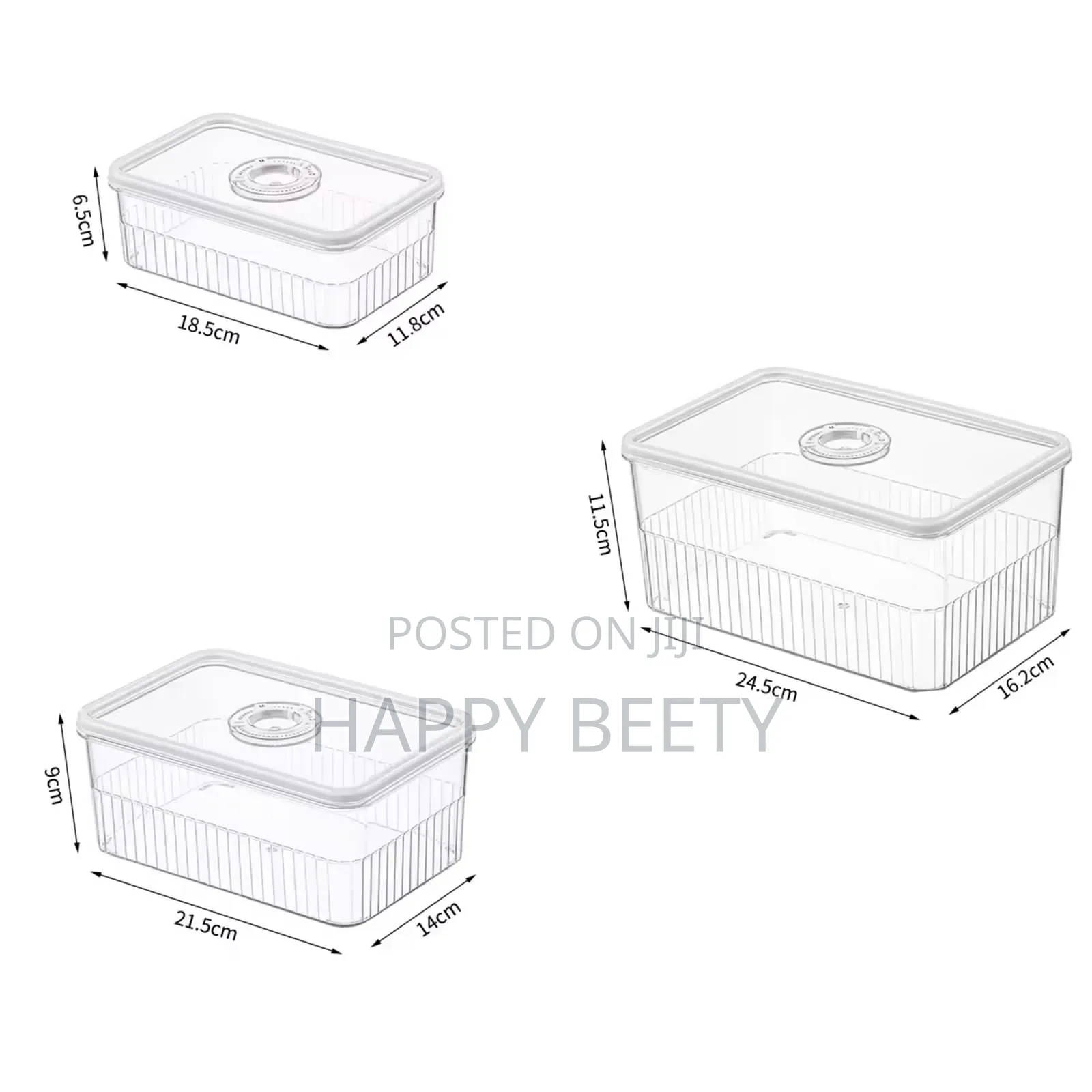 *Acrylic Transparent Fridge Organizer*
*Set of 3 PCS Kes