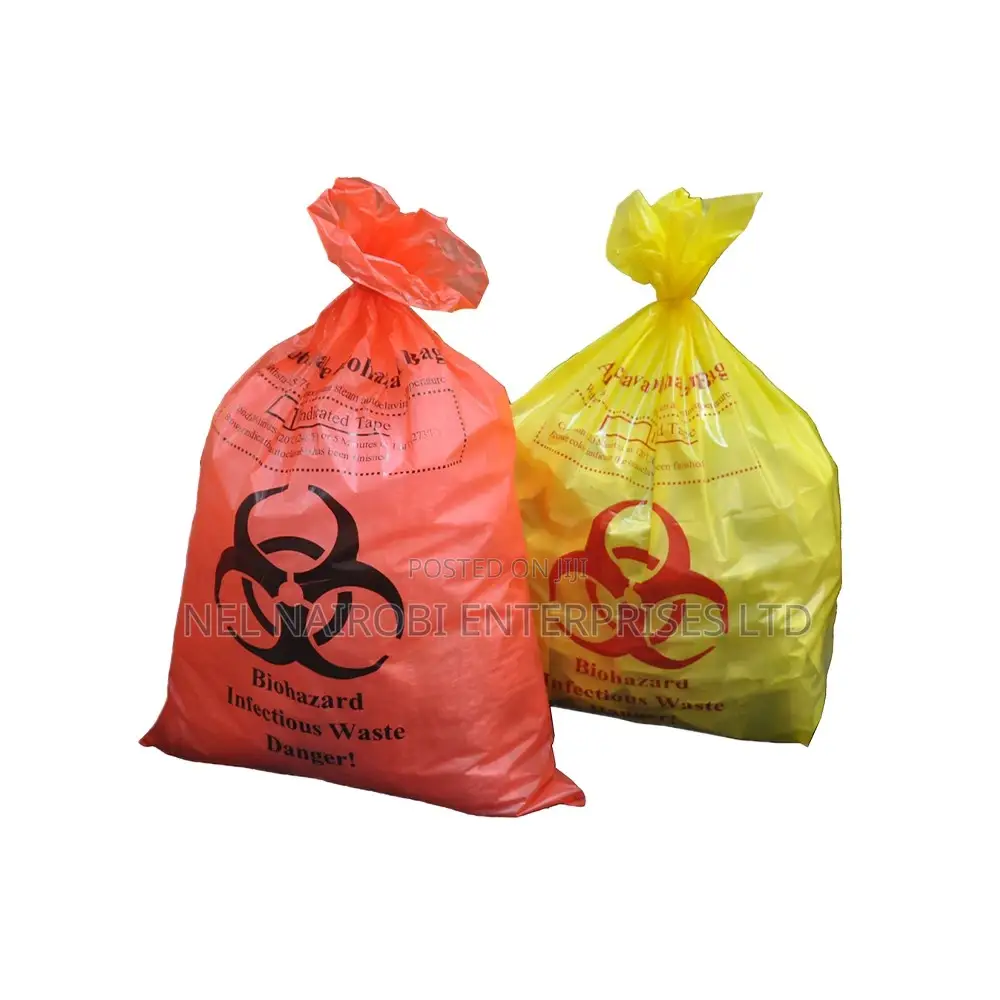 Biohazard Bags Yellow, Red, Black, Purple) 24'' X 24'' & 30'' X 36''