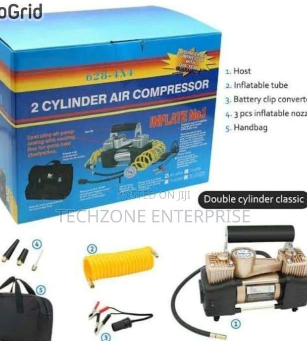 2 Cylinder Air Compressor – 628-4×4 With Alarm - main view