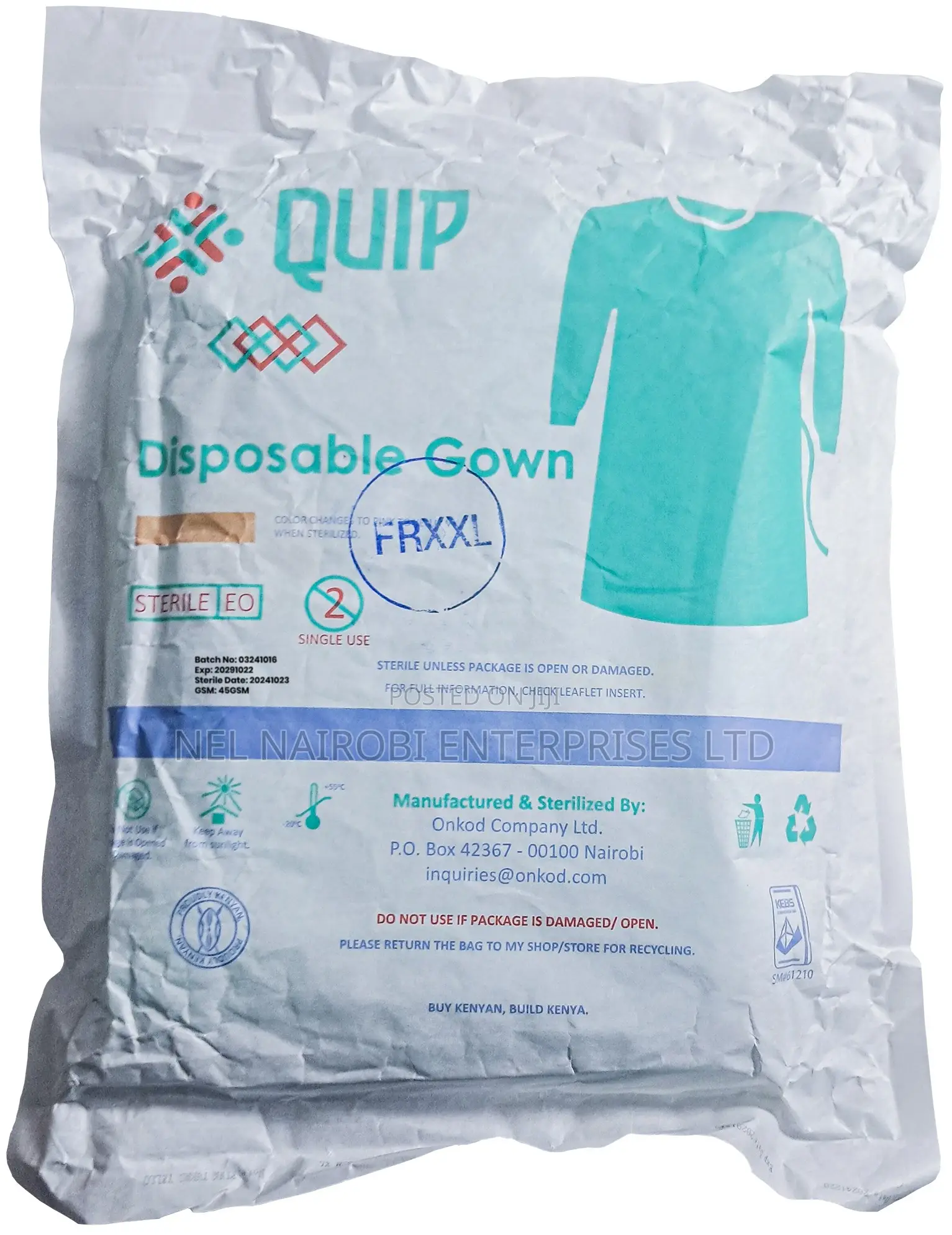 Full Reinforced Disposable Surgical Gown (Sterile)