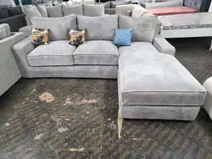 Gray Elegant L Sofa 6 Seater