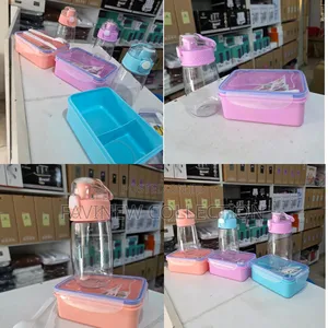 2pcs Kids Lunch Box With Water Bottle