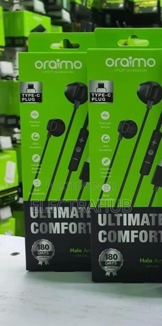 Oraimo Halo Airy Oep-650 Type-C Comfort Earphones New Sealed - thumbnail 2