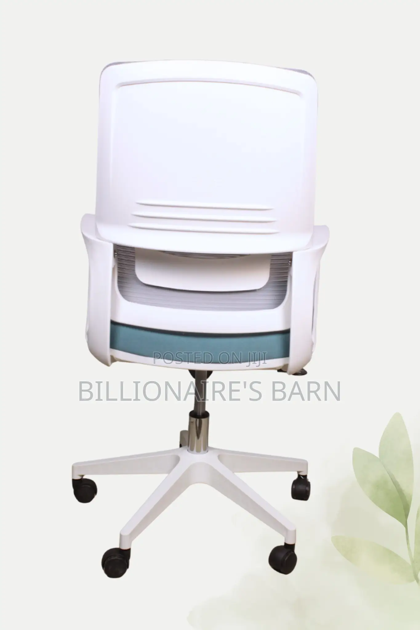 Modern White Mesh Chair With Adjustable Seat Height