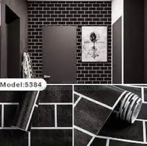 Black Self Adhesive Wallpaper