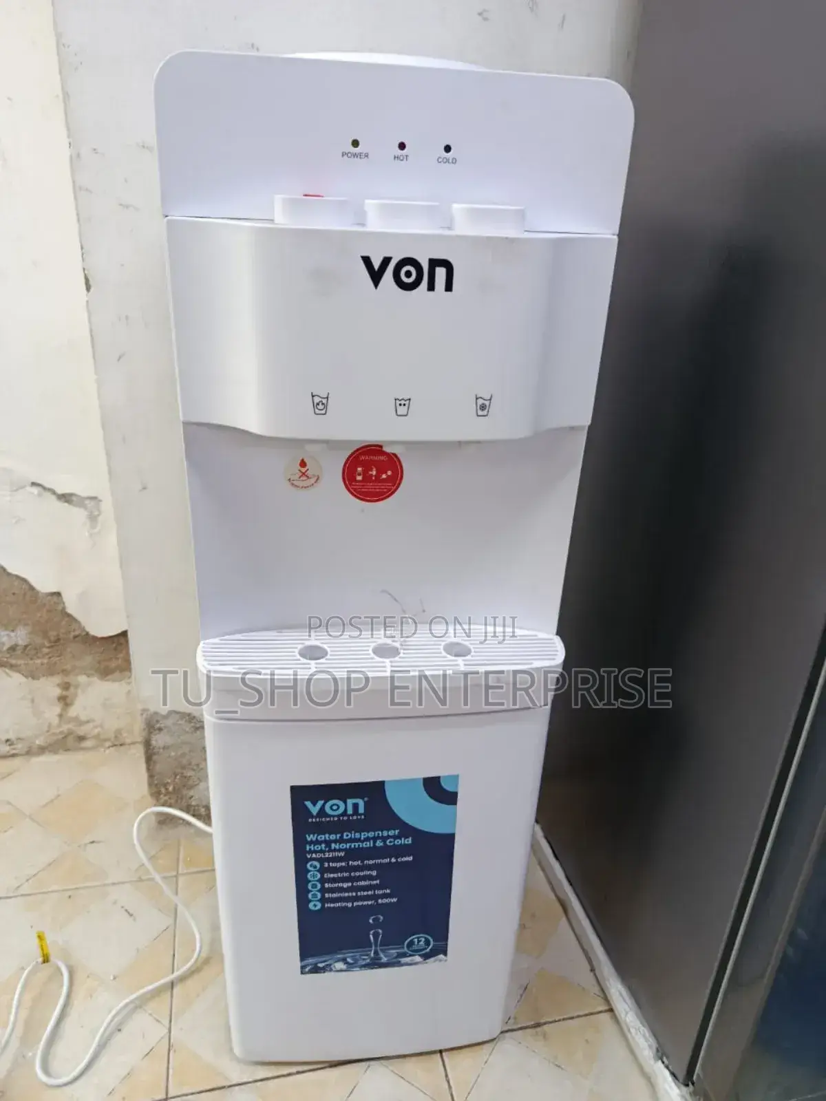 Von Hot and Cold Water Dispenser