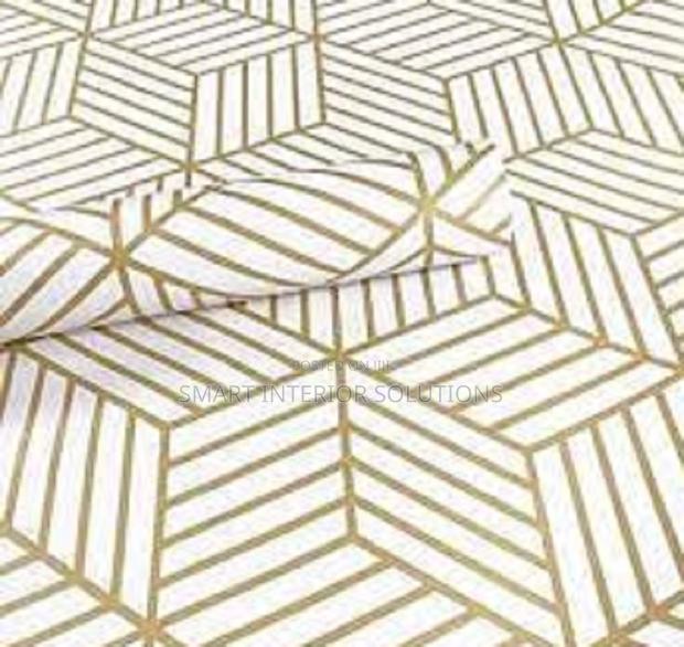 Gold Stripes Adhesive Wallpaper