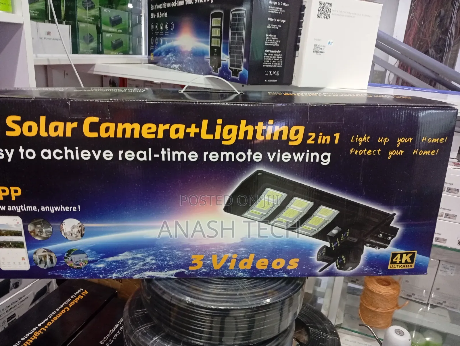 V380 4g Ai Solar Camera With 450w Street Light – 2-in-1