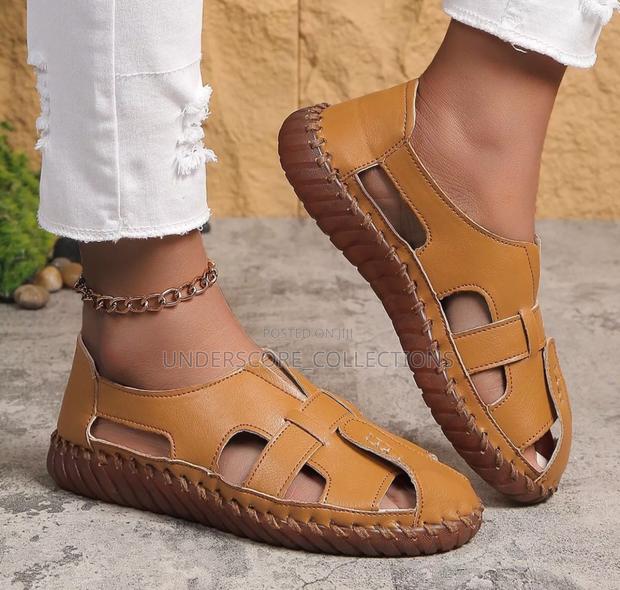 Brown, White,Black Trendy Leather Shoes - main view