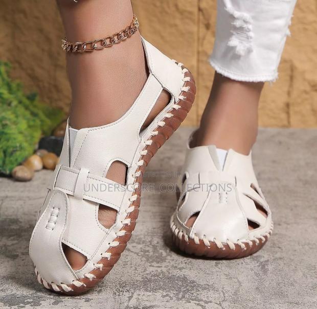 Brown, White,Black Trendy Leather Shoes - thumbnail 3