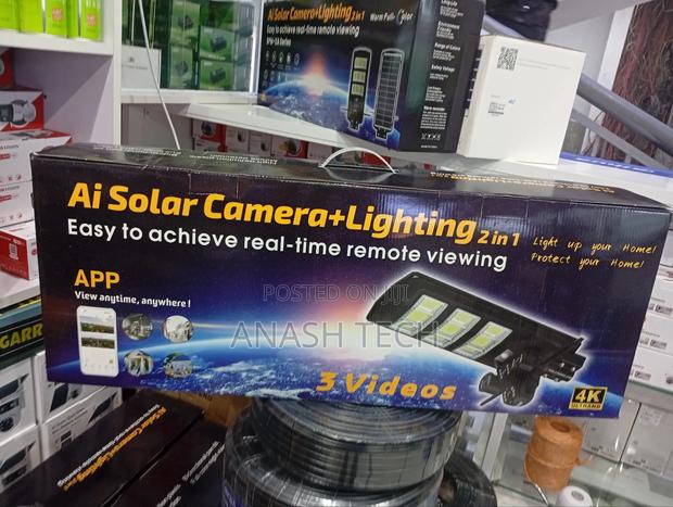 V380 4g Ai Solar Camera With 450w Street Light – 2-in-1