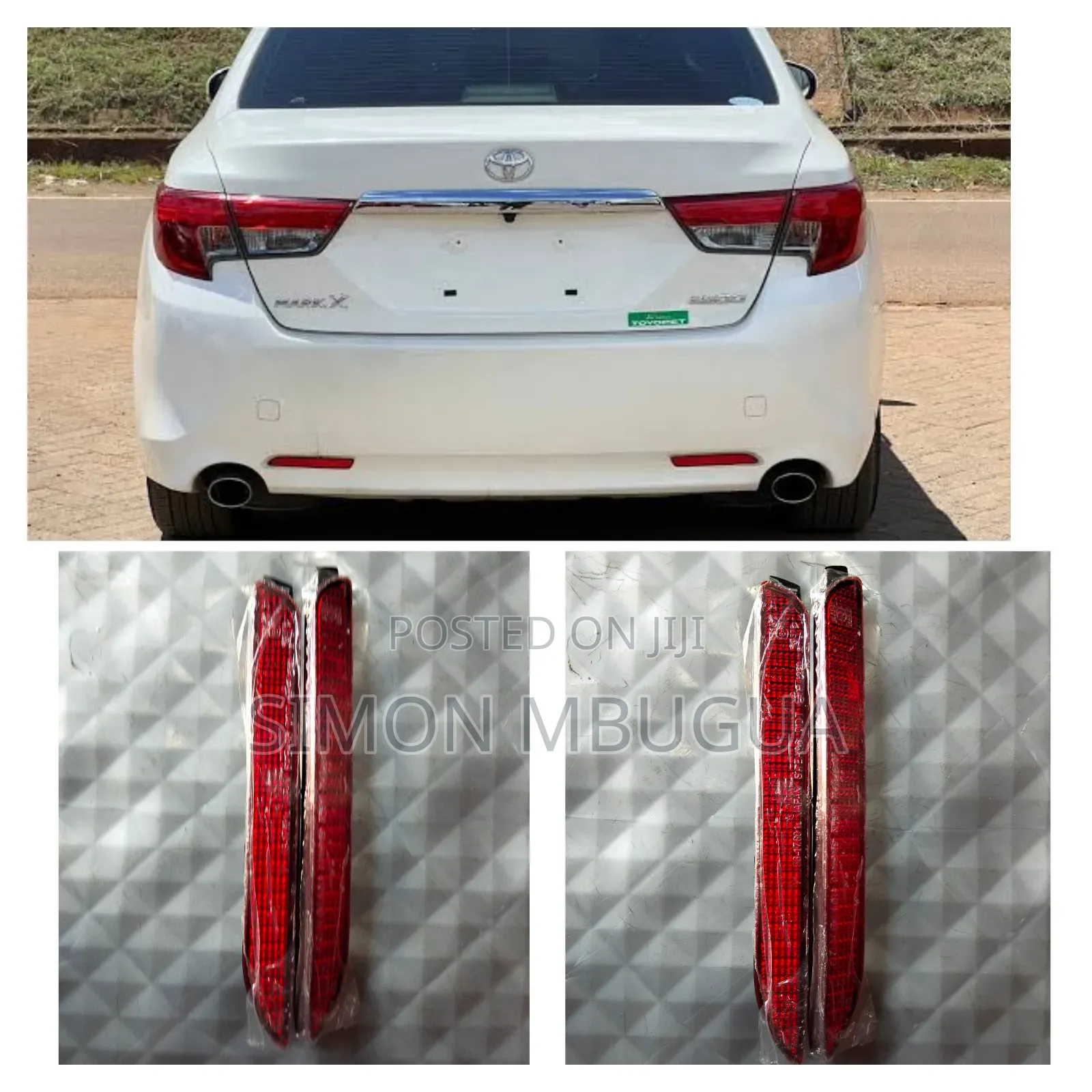 Toyota Mark X GRX 130 (2015) Rear Bumper Reflectors