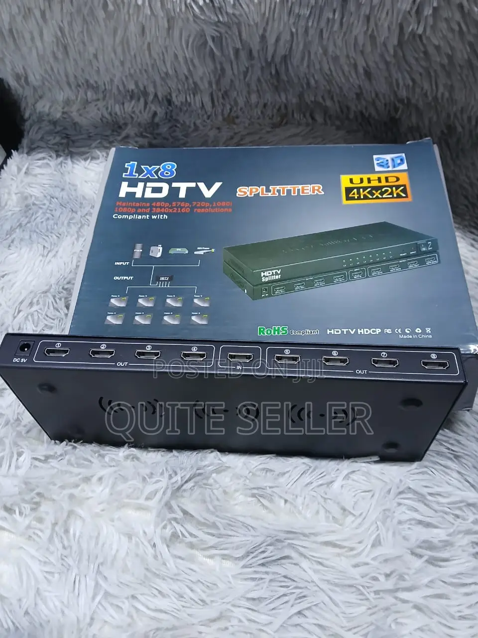  1*8 Hdmi Splitter One in Eightout Powered 8way Audiovideo
