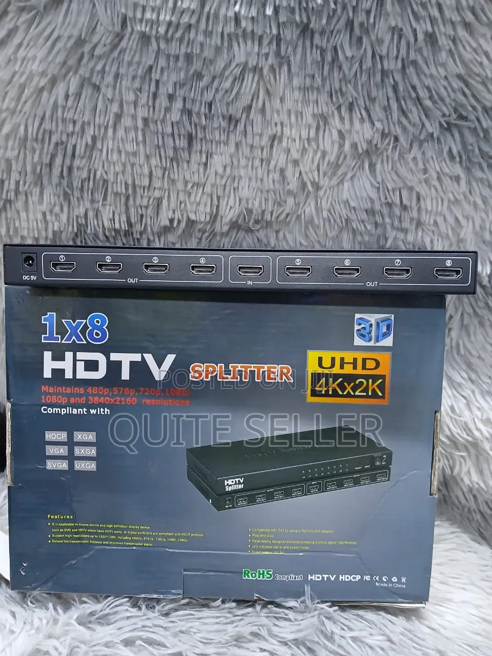 Audio Video Distribution 1x8 Hdmi Splitter1 in 8 Outsplitter
