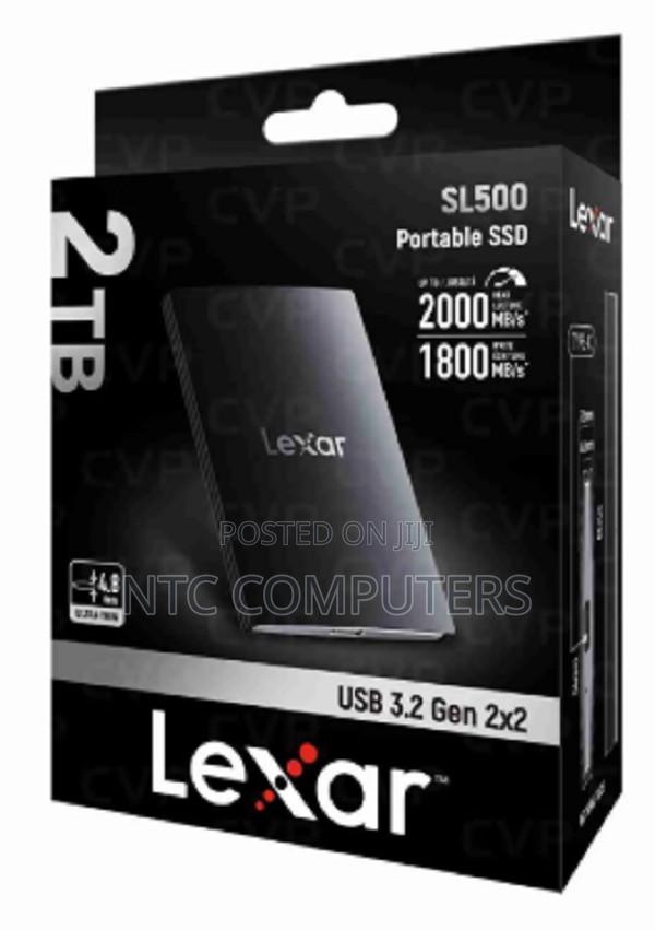 Lexar Sl500 Portable External SSD 2tb - Black - main view