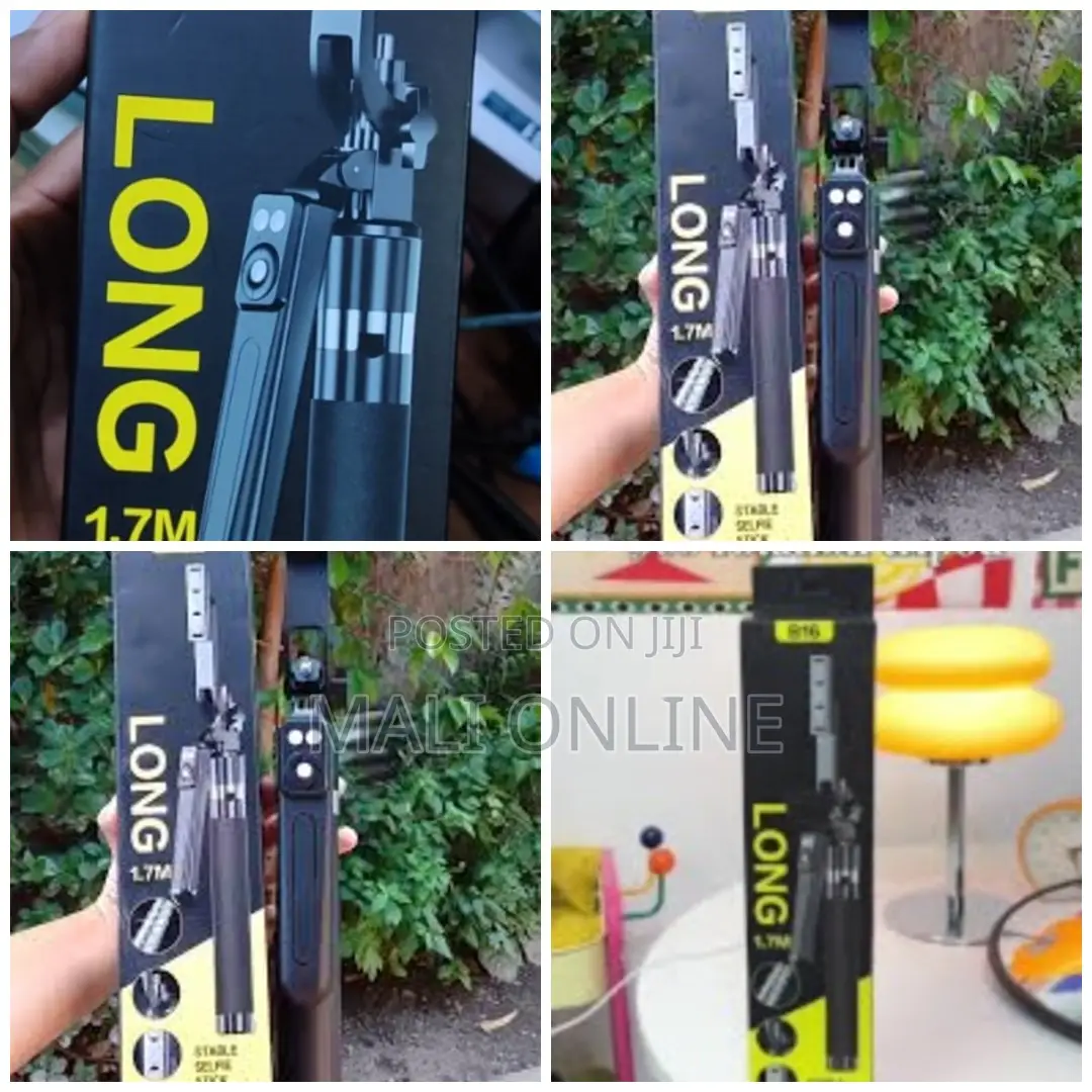 B16 Long 1.7m Extendable Selfie Stick Tripod Stand