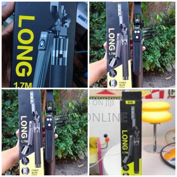 B16 Long 1.7m Extendable Selfie Stick Tripod Stand