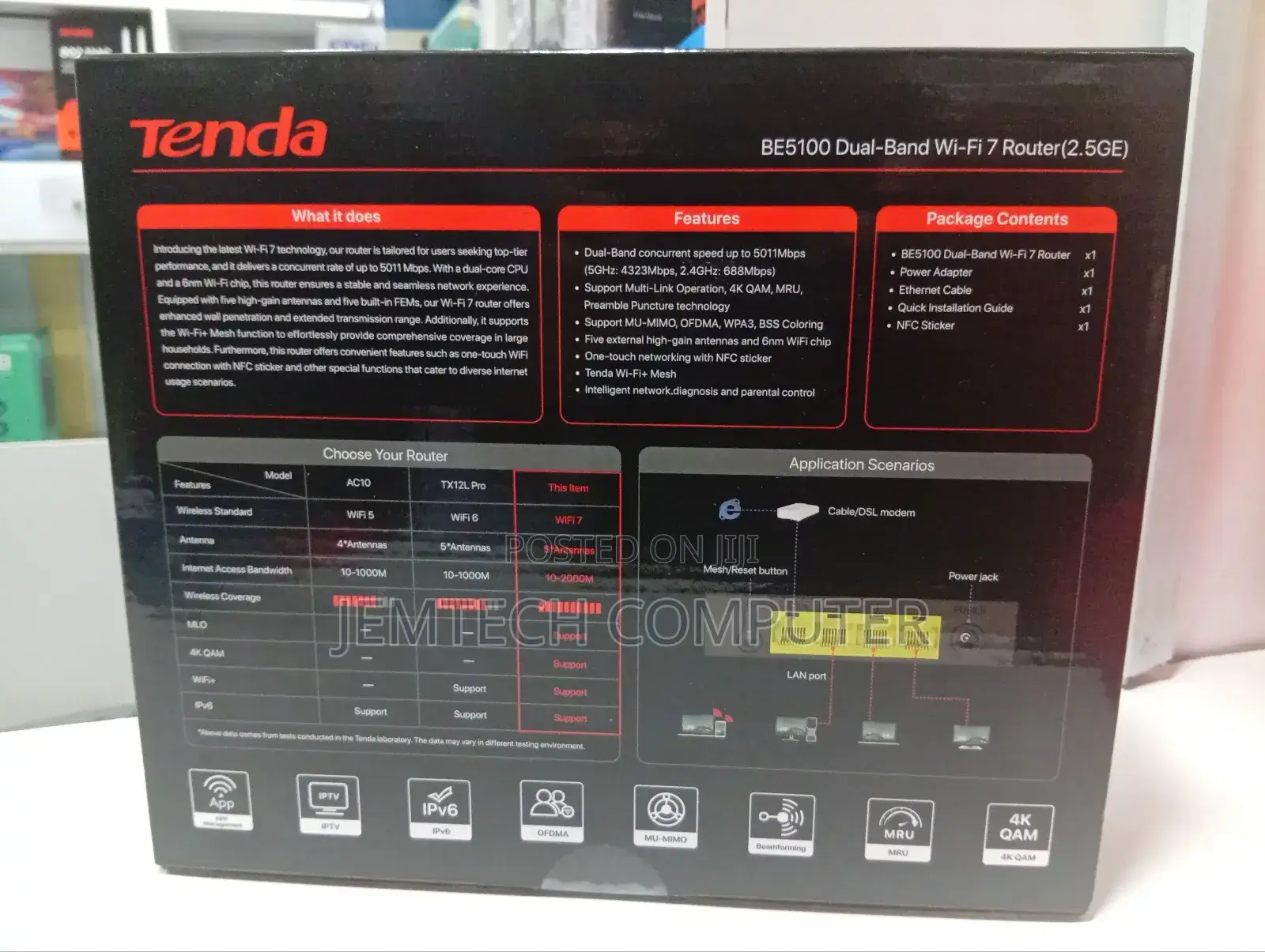 Re6l Pro^°Tenda Wi-Fi 7 Be5100 Dual Band Router (Re6l Pro)
