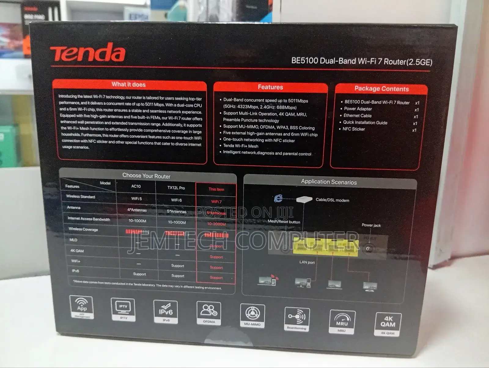 Tenda Be5100 Dual Band Wi-Fi 7 Router (Re6l Pro)