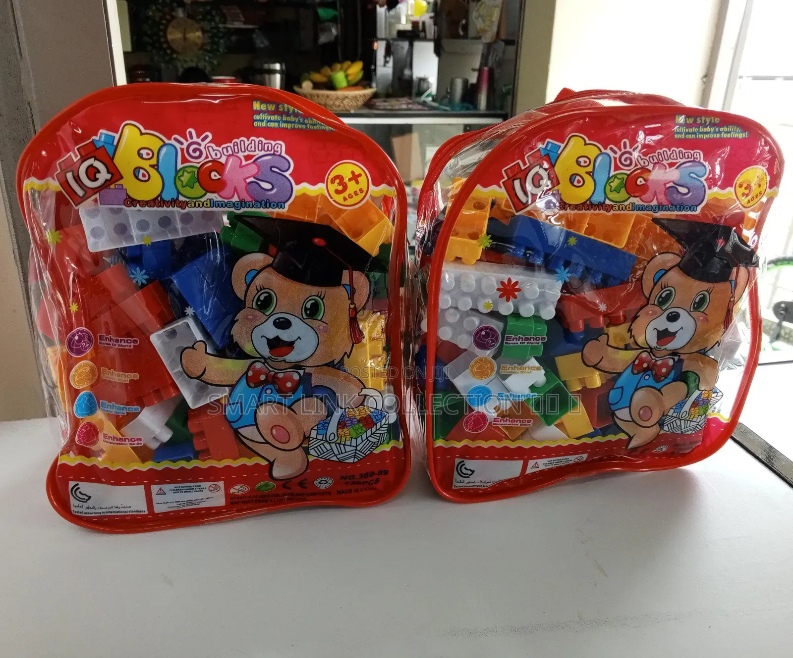130pcs Red Rabbit Blocks.