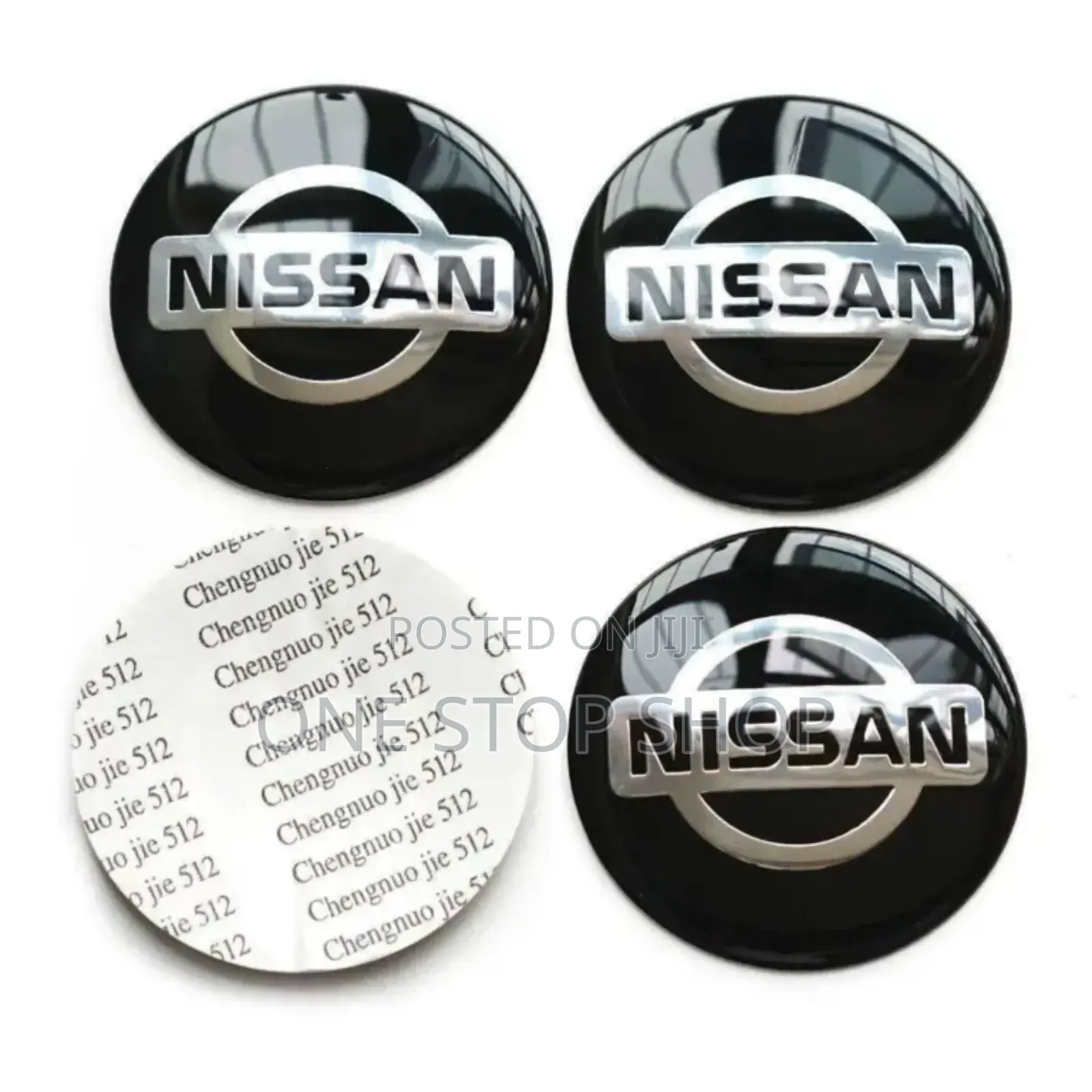 4x Universal Wheel Centre Rim Hub Sticker With Nissan Logo