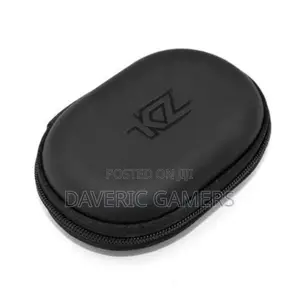 Kz Oval Black Earphone Cable Zipper Case
