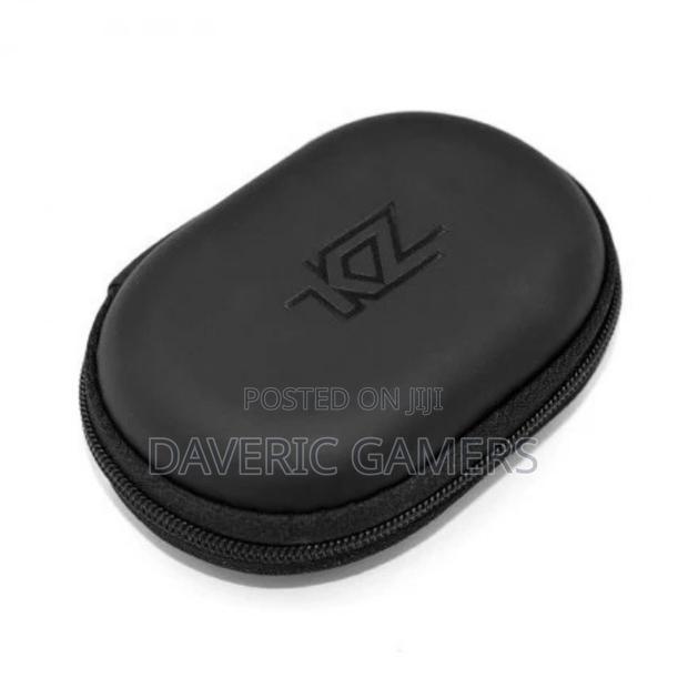 Kz Oval Black Earphone Cable Zipper Case - main view