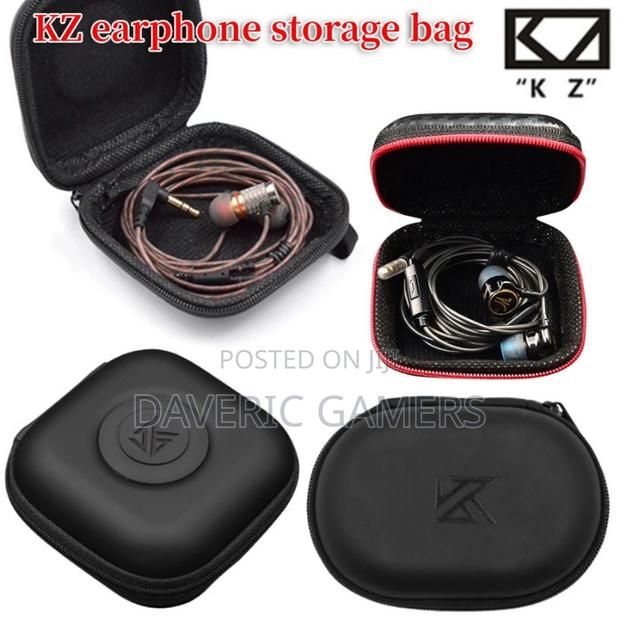 Kz Oval Black Earphone Cable Zipper Case - thumbnail 3
